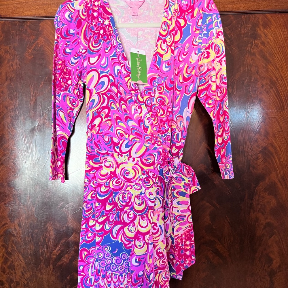 Lilly Pulitzer Karlie Pink and Purple Wrap Romper